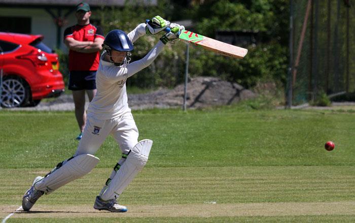 Tom Mansbridge on his way to a brilliant ton. Picture by Brian McKehon